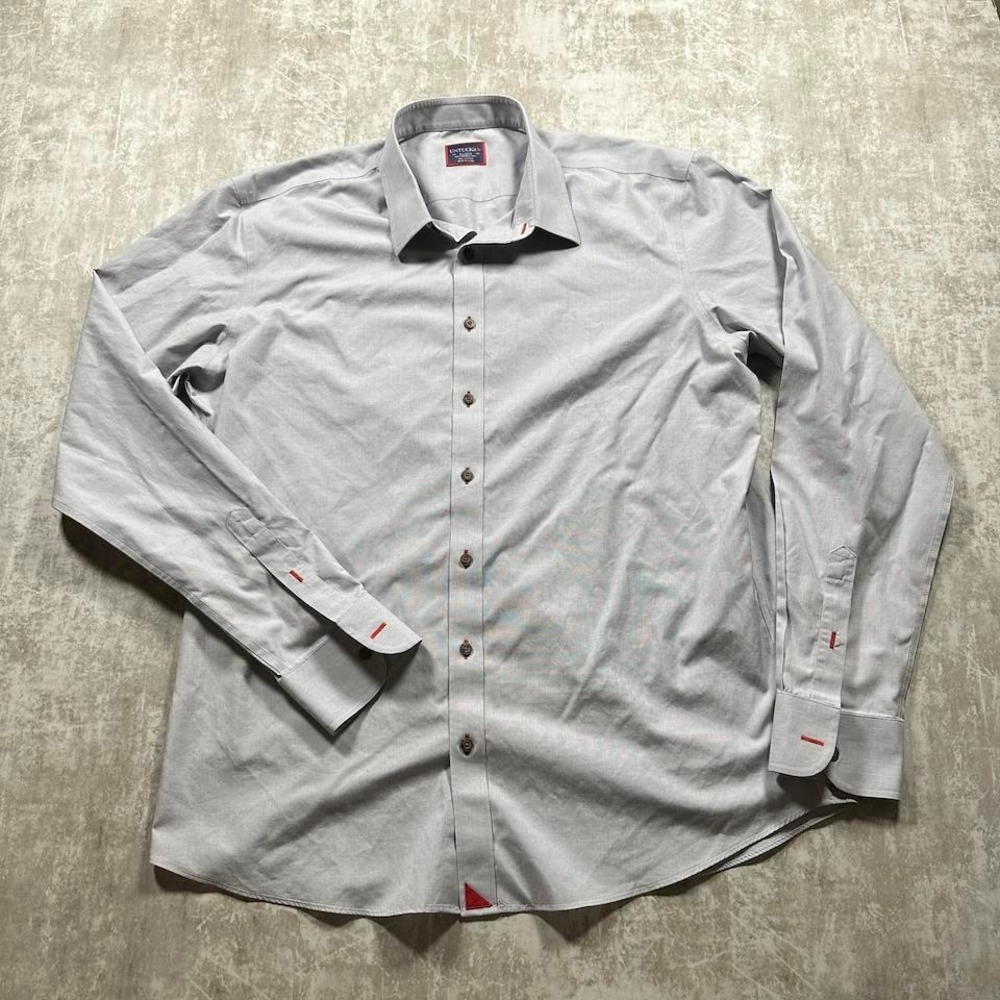 UNTUCKit Button Down Shirt Mens XLT Blue Wrinkle Free Long Sleeve Cotton